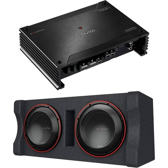 New Kenwood P-XW1221DHP Dual 12" Preloaded Subwoofer Enc. and X502-1 Mono Amplifier