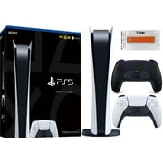 PlayStation 5 Digital Edition Console with PS5 Midnight Black Dualsense Wireless Controller & Tyler 2 in 1 Screen Cleaner Limited Bundle