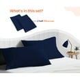 thumbnail image 2 of SGI Pillow Case Navy Blue Solid 600 TC Body PillowCase 2 Piece, 2 of 5