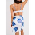 thumbnail image 4 of ABPHQTO Traje de baño de bikini con estampado de hojas tropicales azul cielo para mujer con falda de playa, 4 of 5