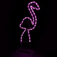 thumbnail image 4 of Northlight LED Rope Lighted Flamingo Silhouette Outdoor Decoration - 24" - Pink Lights, 4 of 9