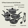 thumbnail image 2 of bella Juego de Batería de Cocina, 12 Piezas Ollas y Sartenes con Utensilios, Superficie de Cocción Antiadherente Libre de PFOA Resistente a Rayones Compatible con Todas Las Estufas, Nylon y Aluminio,, 2 of 5