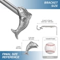 thumbnail image 4 of Urbanest Adjustable Single Curtain Rod Set Fish Finials – 3/4 - Inch Diameter, With Pewter Rod, 48–84 Inches, 4 of 6