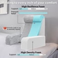 thumbnail image 2 of Almohada con respaldo para cama ENITYA, silla de lectura, color gris, 2 of 8