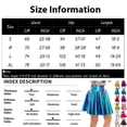 thumbnail image 3 of Women's Sexy Pleated Mini Skirt, High Waist Bodycon Short Skirt, Party Club Skirt for Stage Performance, Night Out and Dance,Blue,M, 3 of 7