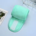thumbnail image 2 of Green Women'S Stretch Terry Cloth Headband For Makeup Shower Bath Sports Soft Absorbent Adjustable Hair Band One Size Fits All 24 X 3.5 Inches, 2 of 4