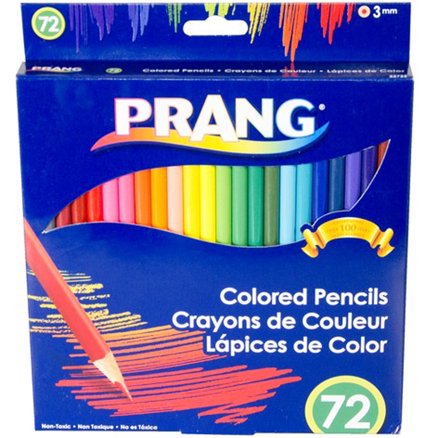 Prang® Colored Pencils, 3.3mm, Sharpened, 72 Colors