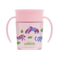 thumbnail image 3 of Vaso entrenador Dr Brown's 7oz 360° rosa niña con asa, 3 of 14