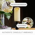 thumbnail image 2 of Luminara Moving Flame Pillar Flameless LED Candle, Scalloped Edge, Real Wax, Unscented - Ivory (6.5-inch), 2 of 8