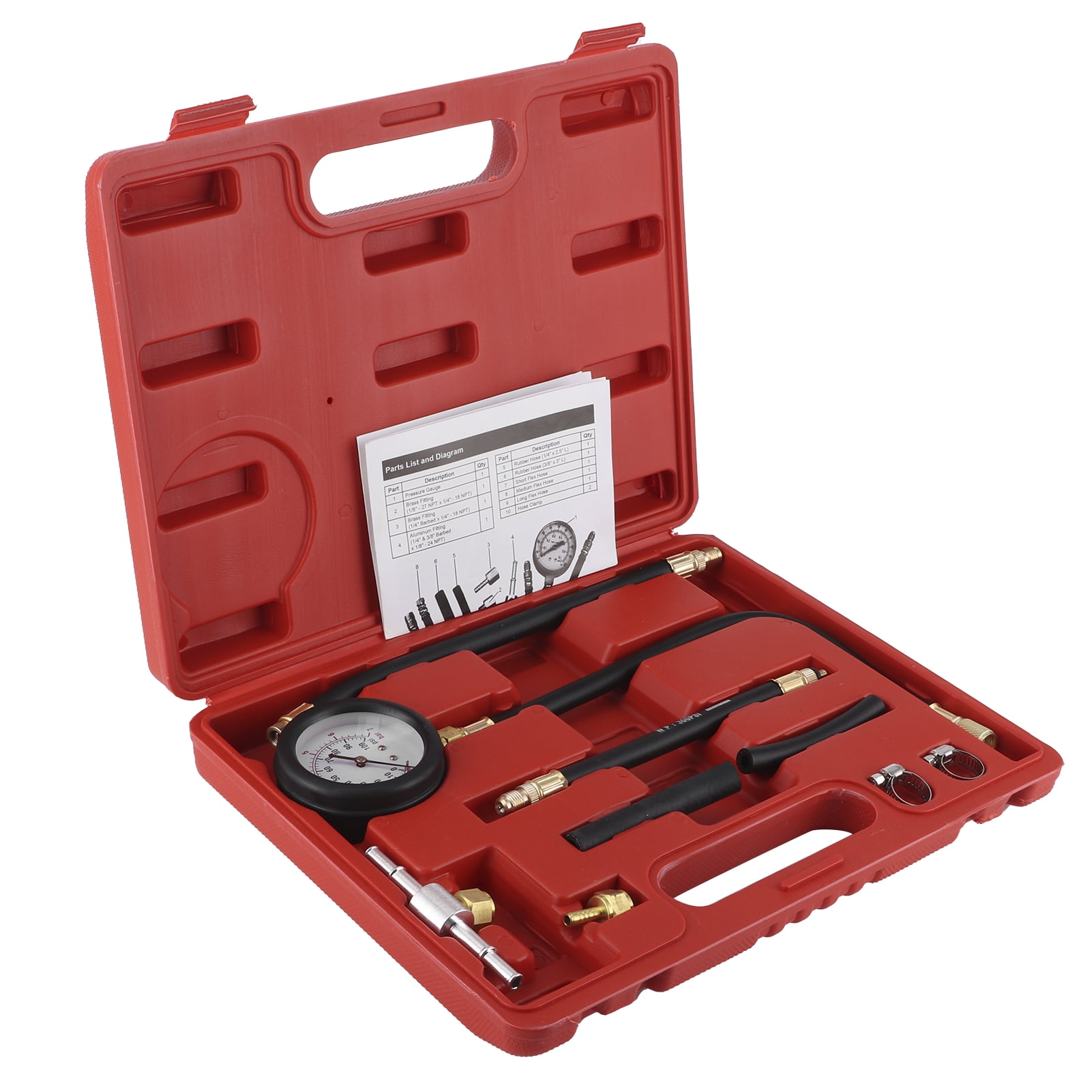 Fuel Pressure Gauge Fuel Pressure Tester 0100 Psi Pressure Gauge Fuel