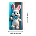 thumbnail image 3 of Tdxkok Décoration de Porte de Pâques Ensemble de Rideaux Fond Tissu Décor Extérieur Intérieur de Pâques, 3 of 4
