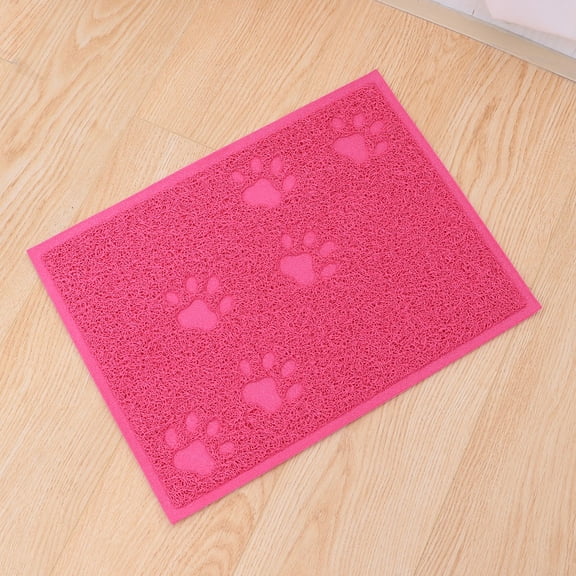 LOLIPPYY Rosy Cat Litter Mat, PVC Plastic Pet , Easy to Wash and Maintain for Pets
