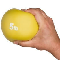 Weighted Exercise Toning Ball (Set of 2, Yellow, 5 lb) by Trademark Innovations
