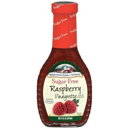 Farm Raspberry - Maple Grove Farms Sugar Free Raspberry Vinaigrette Dressing, 8 oz