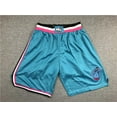 thumbnail image 1 of Miami Heat Retro Embroidered Zipper Pocket Shorts Basketball Pants Embroidered Shorts, 1 of 2