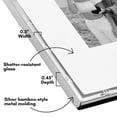 thumbnail image 4 of Americanflat 11x14 Picture Frame with Shatter-Resistant Glass with 8x10 Mat Metal Bamboo Style Photo - Silver, 4 of 9