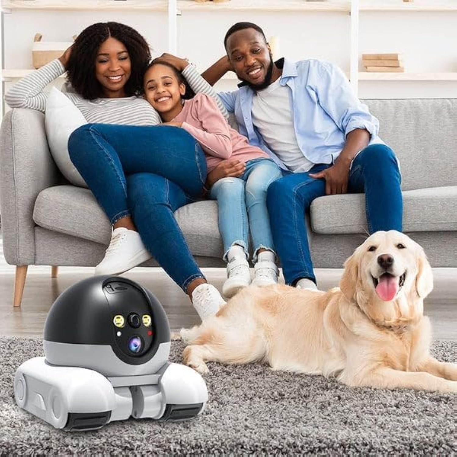 Patrol Buddy Robot Camera, Patrol Buddy Pet Camera, Robot Cameras on Wheels, 2025 New Indoor Movable Security Monitor with App Remote Control, with 2-Way Talk, Night Vision, for Cats Dogs (+32G)