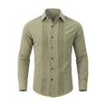 thumbnail image 6 of Zenithor Men's 2 Piece Linen Set Long Sleeve Button Down Shirts and Drawstring Straight Pants Casual Beach Vacation Outfits S-3XL, 6 of 8