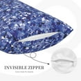 Dark Blue Glitter Patterns Queen Pillow Cases Microfiber Pillowcases 20x30 inches, Breathable