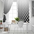 thumbnail image 5 of Fsddascl Black Ombre Stripe Blackout Curtains for Bedroom/Living Room, Thermal Insulated Kitchen Curtains, Modern Abstract Art Gradient Striped Grommet Darkening Window Treatment Drapes 52"x72"x2, 5 of 6