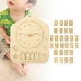 thumbnail image 3 of figatia Montessori Puzzle Clock Teaching Clock Toy Telling Time Parent Child Interaction, 3 of 5