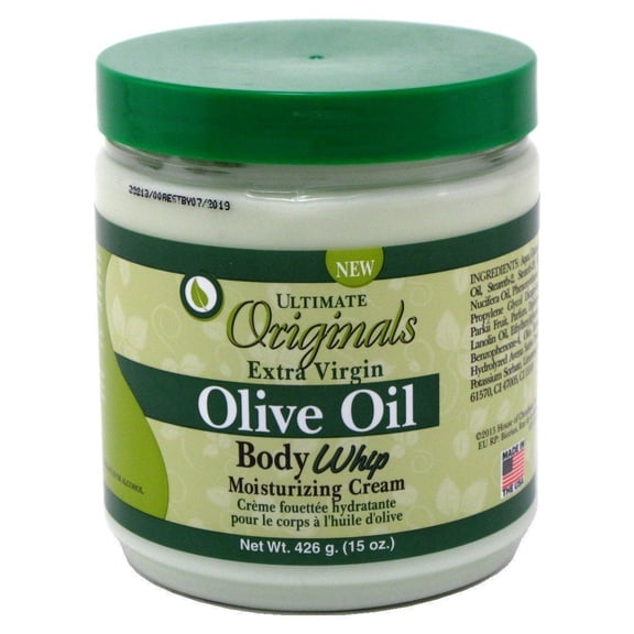 Africa's Best Ultimate Originals Extra-Virgin Olive Oil Body Whip Cream, 15 oz