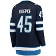thumbnail image 3 of Women's Fanatics Cole Koepke Navy Winnipeg Jets Home Breakaway Jersey, 3 of 3