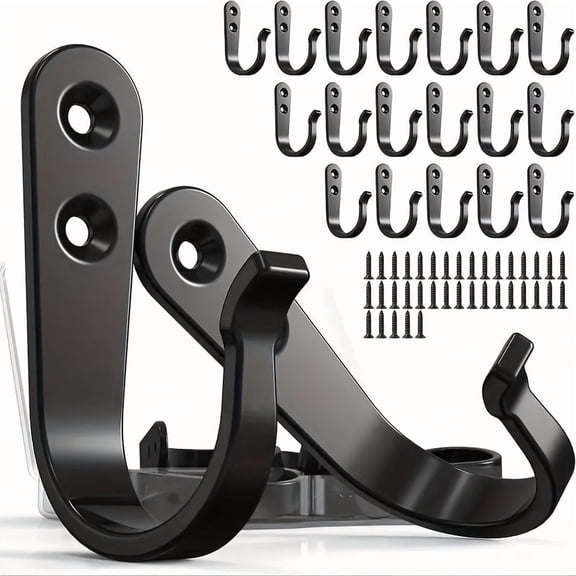 Heavy Duty Wall Hooks, 20 Pack Rustproof Metal Hooks for Hanging, Decorative Wall Hooks for Entryway, Kitchen, Bathroom, Farmhouse Decor, Great Housewarming Gifts