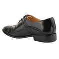thumbnail image 3 of LIBERTYZENO Mens Black Leather Oxford Dress Shoes Hornback Print Male, 3 of 8