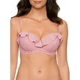 thumbnail image 4 of Time and Tru Women’s Striped Ruffle Bikini Top, 4 of 4