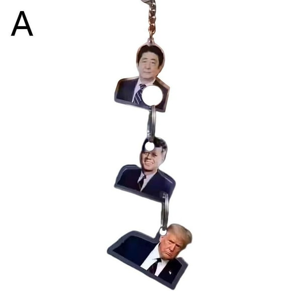 Porte-clés Présidentiel en Acrylique - Hommage à Shinzo Abe et John F. Kennedy Leadership