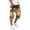 Yellow_006, variant on Domuza Mens Capri Camo Cargo Shorts Drawstring Below Knee Shorts 3/4 Summer Casual Outdoor Hiking Shorts with Pockets Pink L