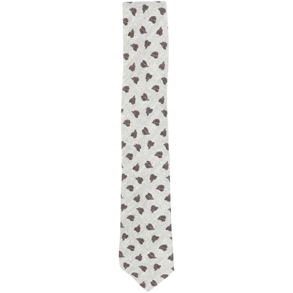 Gierremilano Men's Beige / Brown Wool Leaf Necktie - One Size