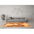 thumbnail image 3 of Ahgly Company Indoor Round Abstract Orange Modern Area Rugs, 6' Round, 3 of 4