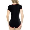 thumbnail image 2 of CutiePlusU Cotton Button Crotch Bodysuit Adult Romper Onesie Pajamas-Sweetie Cherry Redblack XS, 2 of 5