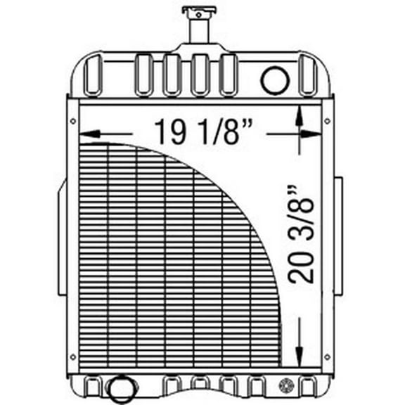 RAParts 65426C1 New Radiator Fits Case-IH Tractor Models 544 656 666 706 756 766