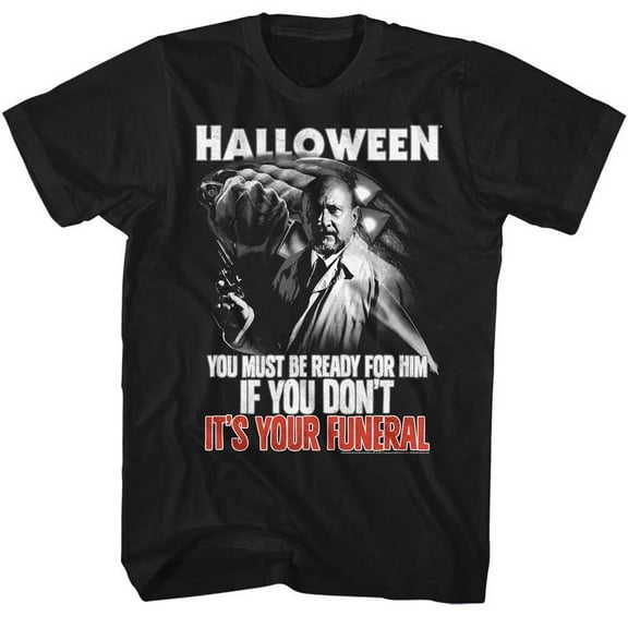 Halloween Your Funeral Black Adult T-Shirt