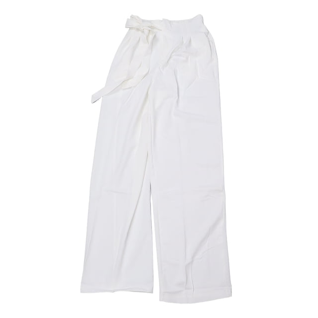 Pantalones de pierna ancha, pantalones casuales de cintura alta con lazo en la cintura para mujer, pantalones con lazo en la cintura, estética elegante