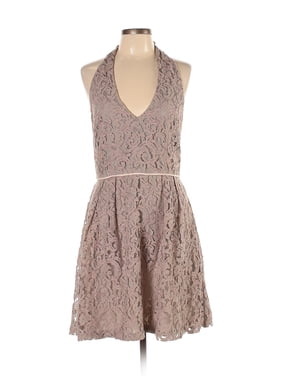 maxi white lace dress with sleeves Rihoas V Neck Lace Trim Maxi Dress main image 1
