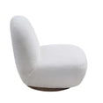 thumbnail image 5 of JERFIT Modern Swivel Accent Chair, White Boucle Fabric Upholstered Armless Chair with Curved Back, 360-Degree Rotating Lounge Chair for Living Room, Apartment, Reception, 5 of 9