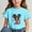 Sky Blue, variant on Spazoro Big Boys Girls Shirts Tee, Cute Print Graphic T-Shirts Crew Neck Short Sleeve Casual Summer Tops for Unisex Black Size 3 T