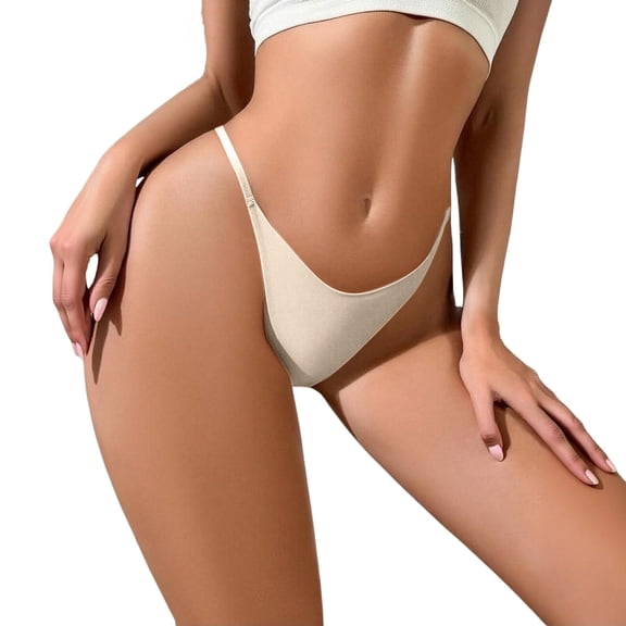 LIZUOJUN Under $2 Underwear Women No Show Hipster Thong T Back Underwear Silky G String For Everyday Wear Cheeky Bikini Briefs S-XL