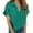 #Green, variant on DPTALR George Women's 2025 Spring/Summer Short Sleeve V-Neck Collared Button Down Trendy Shirts,Green,Size M