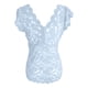 thumbnail image 3 of ICHUANYI Clearance Women's Sexy Slim Solid Lace V-Neck Sleeveless Top(Sky Blue, L) ICHUANYI WER2023081510025, 3 of 4