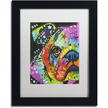 Trademark Fine Art "What you lookin at" Canvas Art by Dean Russo, White Matte, Black Frame
