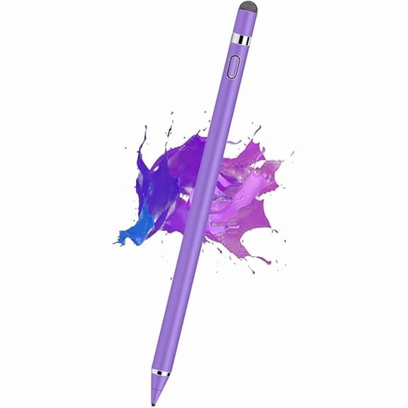 xzyuan Stylus Pen for Touchscreen, Rechargeable Digital Fine Point Active Tablet Pencil, Stylus Pen for iPhone/Android/Apple iPad Pro/Air/Mini/Samsung/Cellphone/Tablet Drawing & Writing - Purple