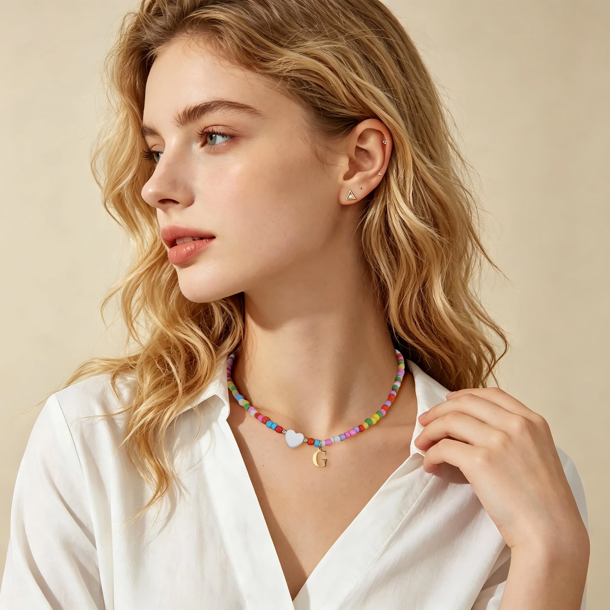 Unique Bargains Stylish Collarbone Necklace for Daily Life Colorful 1 Pcs [Style G]
