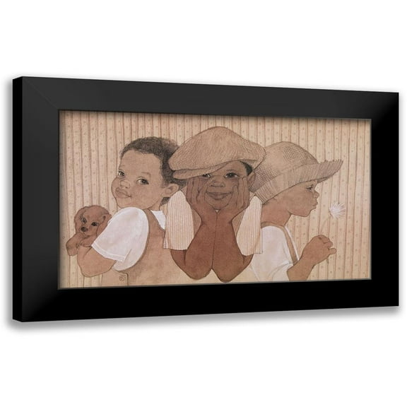 Unknown 14x10 Black Modern Framed Museum Art Print Titled - Three Brothers