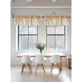 thumbnail image 3 of Orange Botanical Kitchen Curtain Valances for Windows Farmhouse Short Curtains, Farmhouse Leaf Fall Thanksgiving Rod Pocket Valance Curtain for Bedroom Cafe Living Room 56"x16", 3 of 8