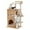 A-Beige, variant on Pefilos 49" Cat Condo for Multiple Cats Wood Cat Tree Modern Cat Tower Kitten Large Space Capsule Nest Cat Bed, Beige